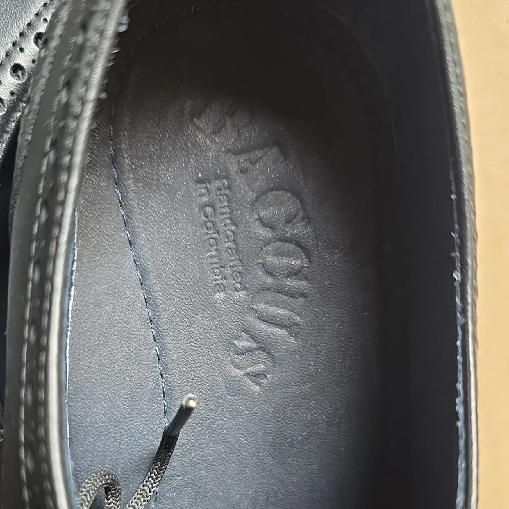🔥 NIB Baccus Shoemaker Black Leather Wingtip Oxford Shoes 🔥